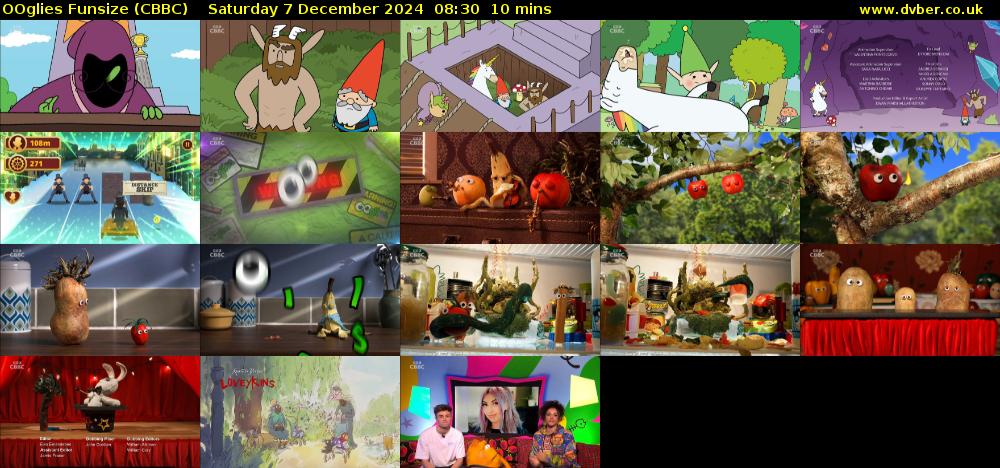 OOglies Funsize (CBBC) Saturday 7 December 2024 08:30 - 08:40