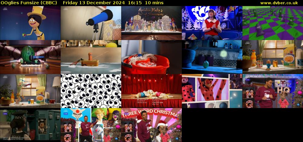 OOglies Funsize (CBBC) Friday 13 December 2024 16:15 - 16:25