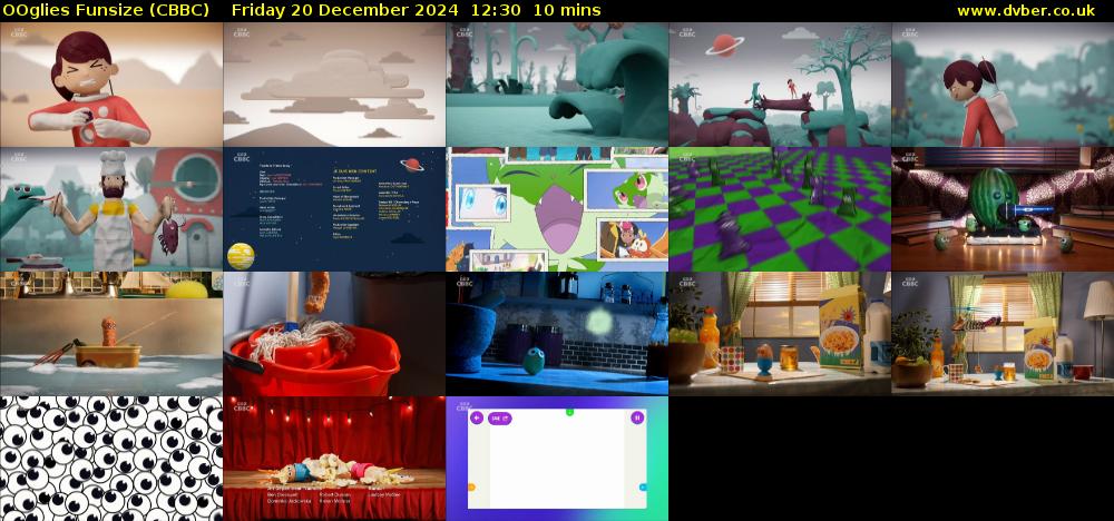 OOglies Funsize (CBBC) Friday 20 December 2024 12:30 - 12:40