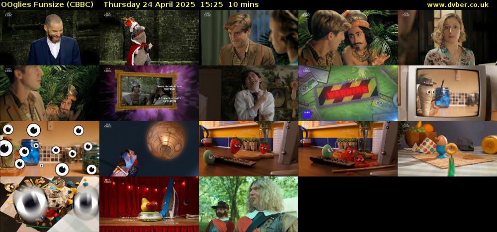 OOglies Funsize (CBBC) Thursday 24 April 2025 15:25 - 15:35