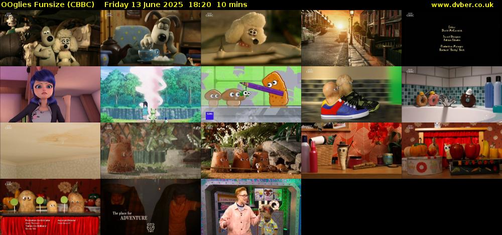 OOglies Funsize (CBBC) Friday 13 June 2025 18:20 - 18:30