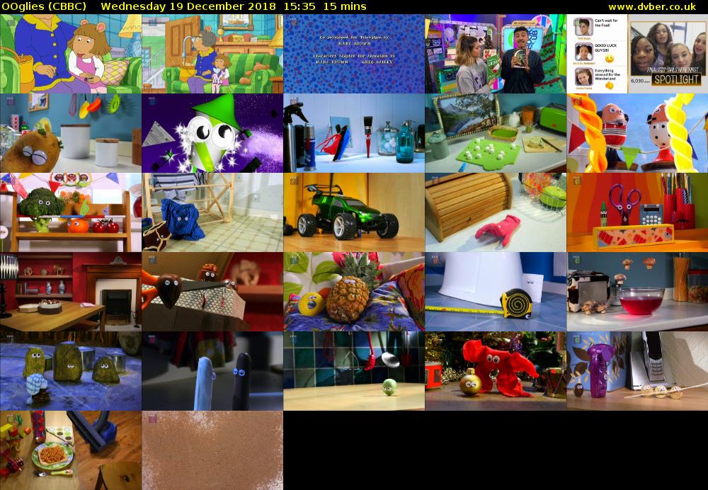 OOglies (CBBC) Wednesday 19 December 2018 15:35 - 15:50
