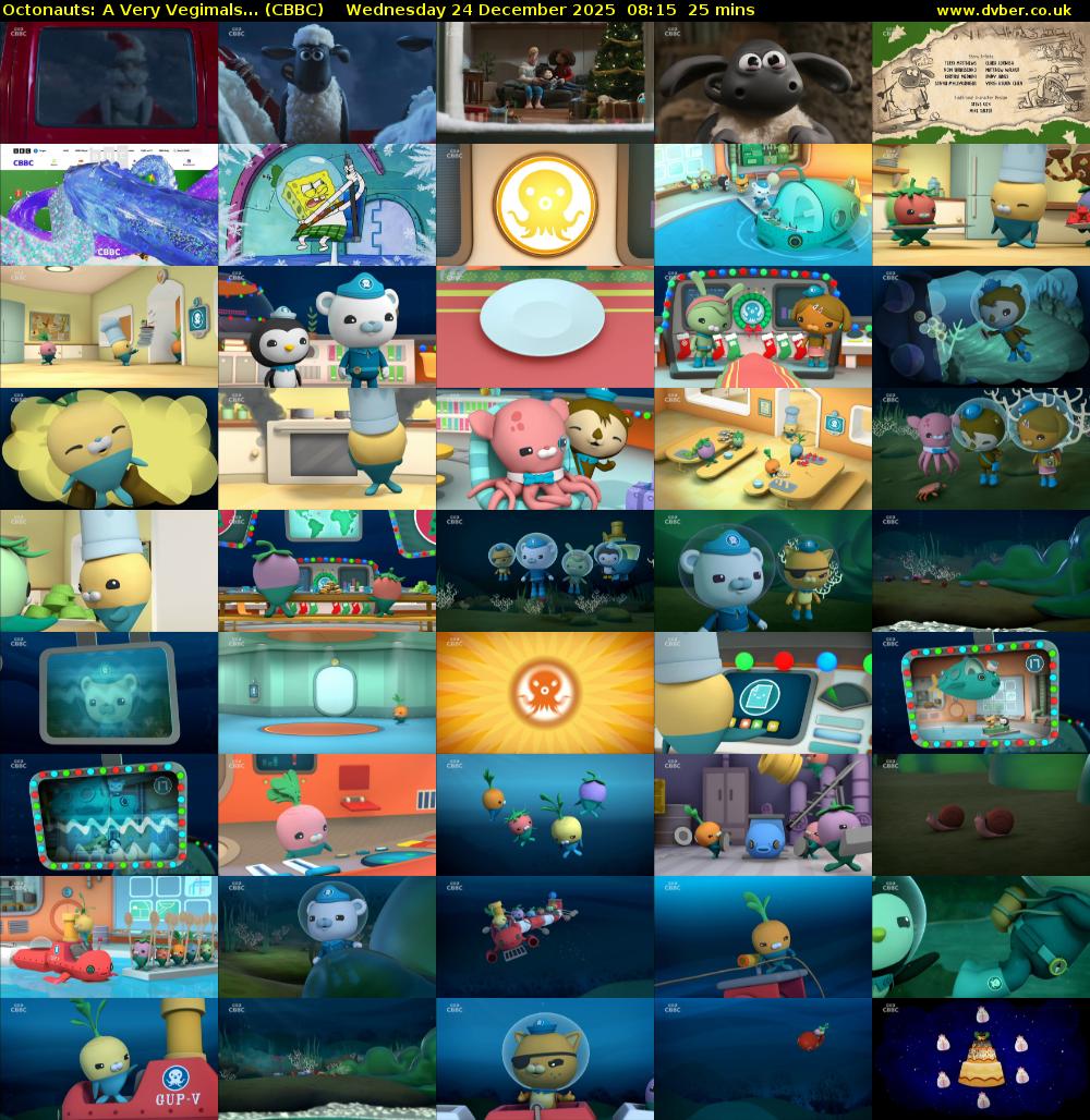 Octonauts: A Very Vegimals... (CBBC) Wednesday 24 December 2025 08:15 - 08:40