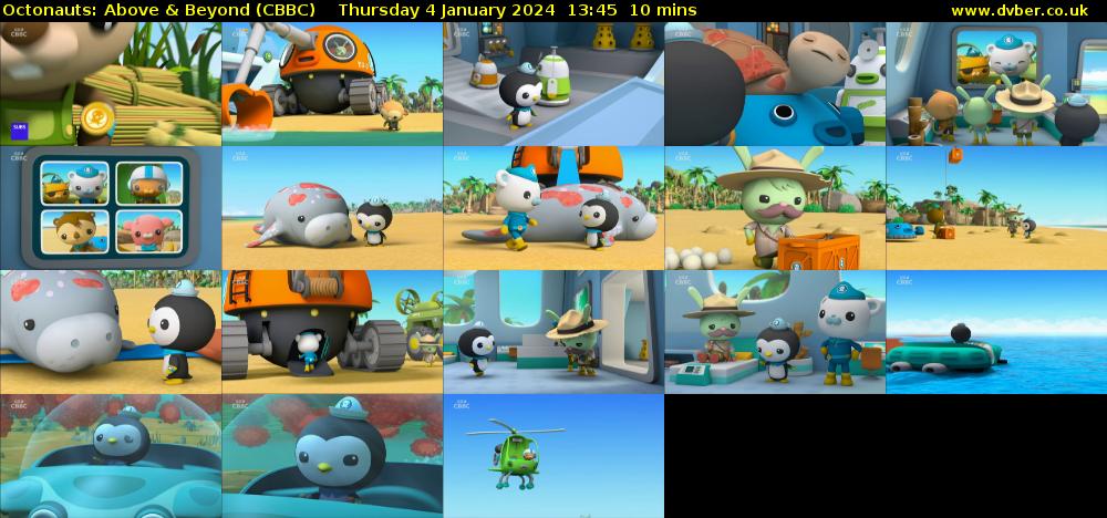 Octonauts: Above & Beyond (CBBC) Thursday 4 January 2024 13:45 - 13:55