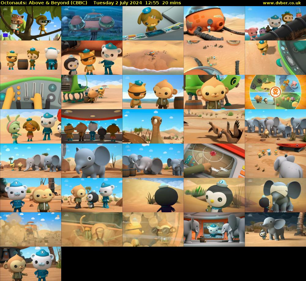 Octonauts: Above & Beyond (CBBC) Tuesday 2 July 2024 12:55 - 13:15