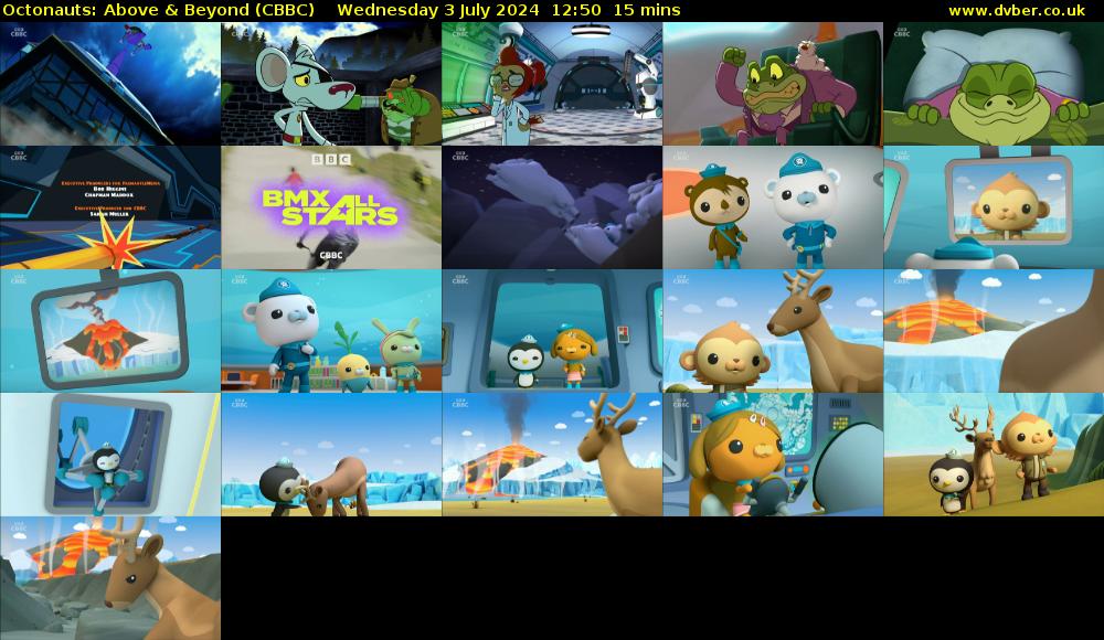 Octonauts: Above & Beyond (CBBC) Wednesday 3 July 2024 12:50 - 13:05