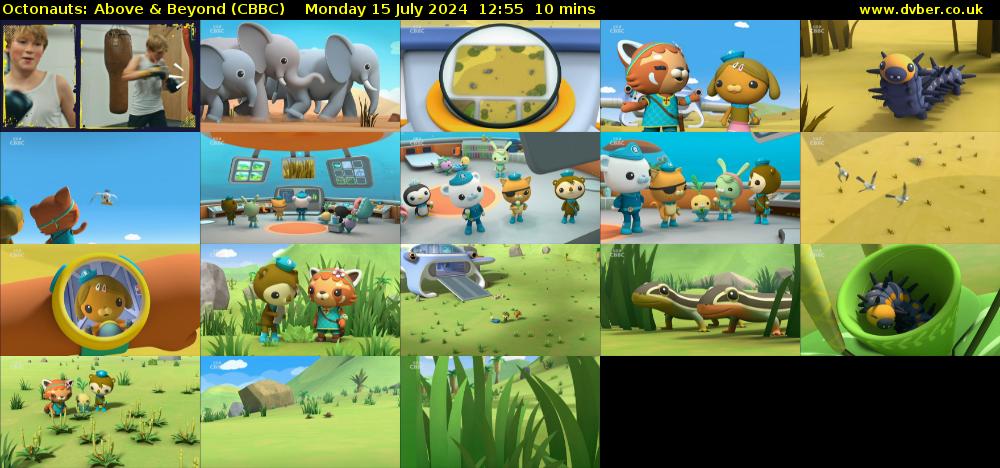 Octonauts: Above & Beyond (CBBC) Monday 15 July 2024 12:55 - 13:05