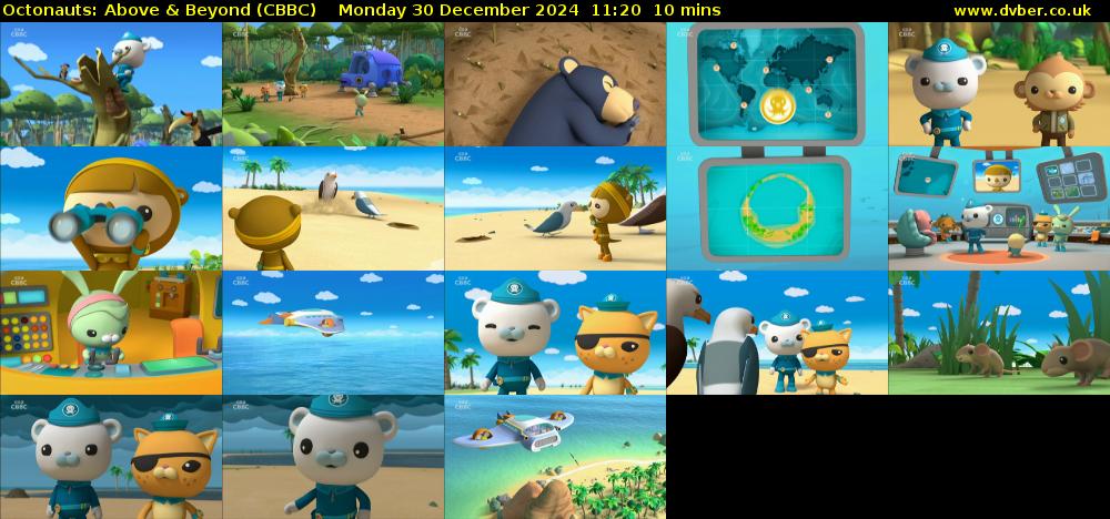 Octonauts: Above & Beyond (CBBC) Monday 30 December 2024 11:20 - 11:30