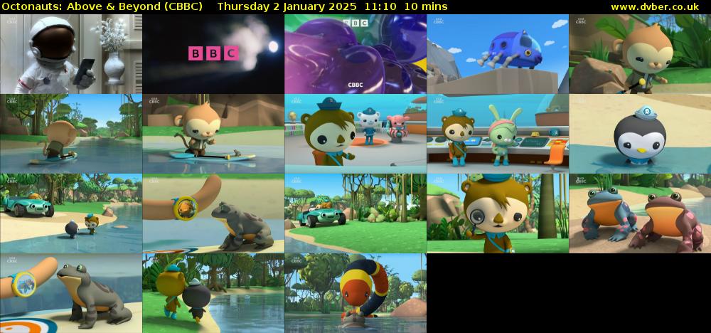 Octonauts: Above & Beyond (CBBC) Thursday 2 January 2025 11:10 - 11:20