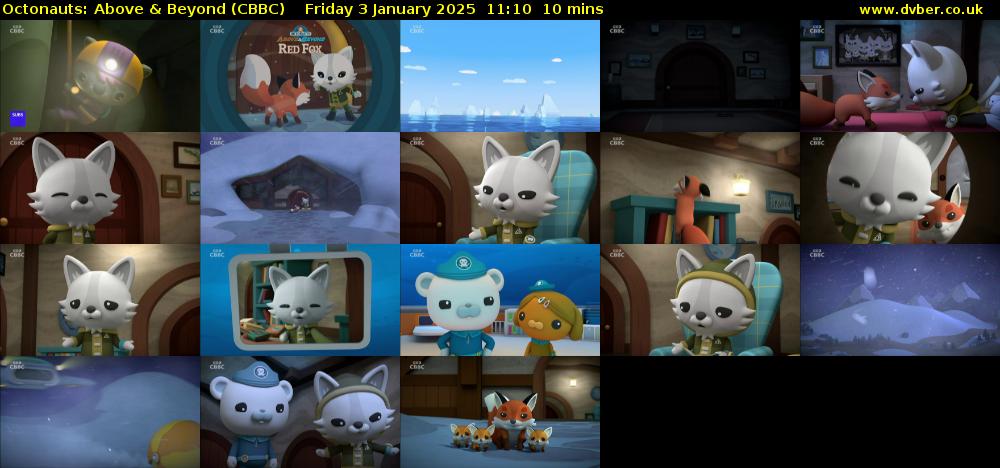 Octonauts: Above & Beyond (CBBC) Friday 3 January 2025 11:10 - 11:20