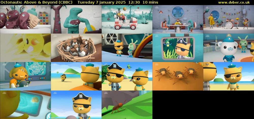 Octonauts: Above & Beyond (CBBC) Tuesday 7 January 2025 12:30 - 12:40