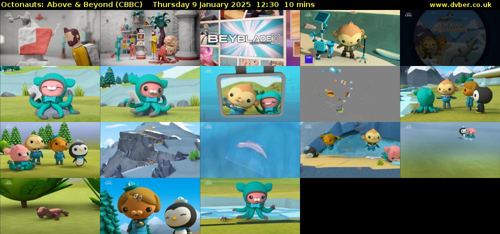 Octonauts: Above & Beyond (CBBC) Thursday 9 January 2025 12:30 - 12:40
