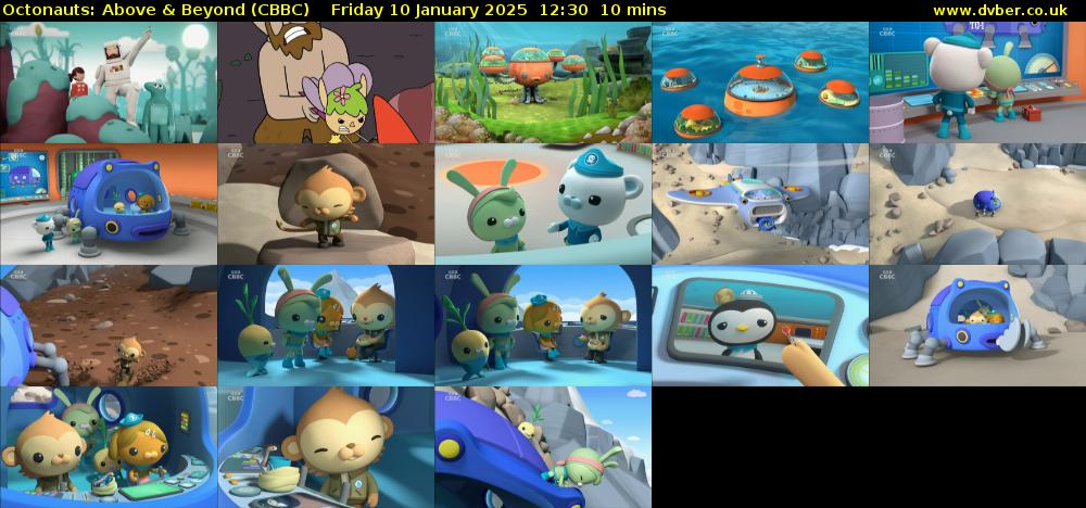 Octonauts: Above & Beyond (CBBC) Friday 10 January 2025 12:30 - 12:40