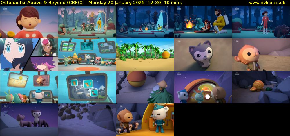 Octonauts: Above & Beyond (CBBC) Monday 20 January 2025 12:30 - 12:40