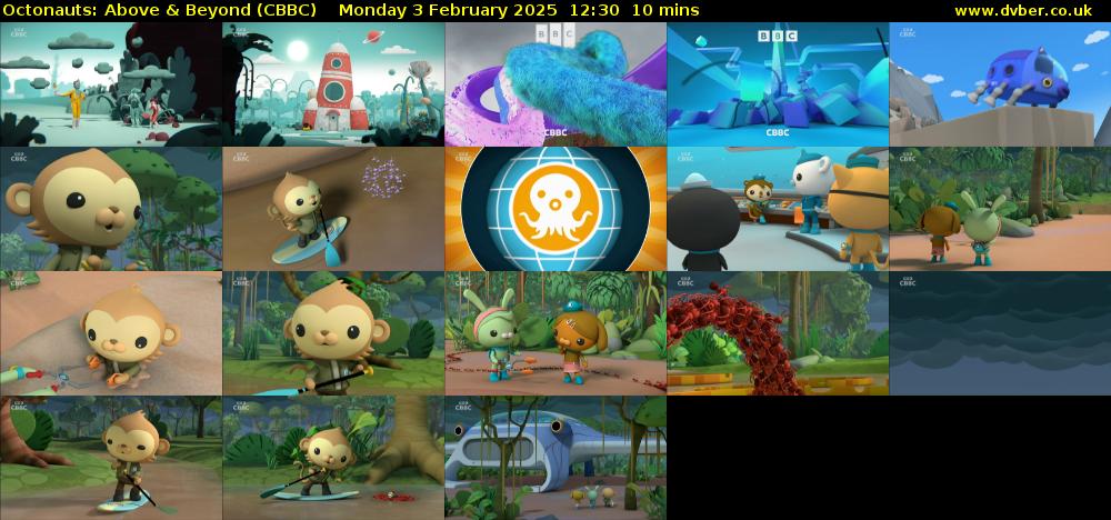 Octonauts: Above & Beyond (CBBC) Monday 3 February 2025 12:30 - 12:40
