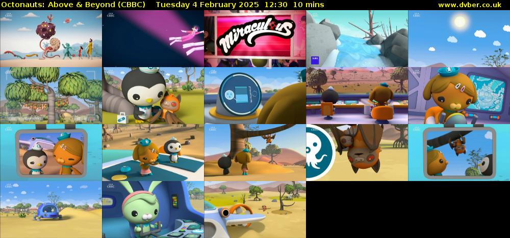 Octonauts: Above & Beyond (CBBC) Tuesday 4 February 2025 12:30 - 12:40