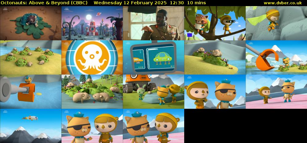 Octonauts: Above & Beyond (CBBC) Wednesday 12 February 2025 12:30 - 12:40