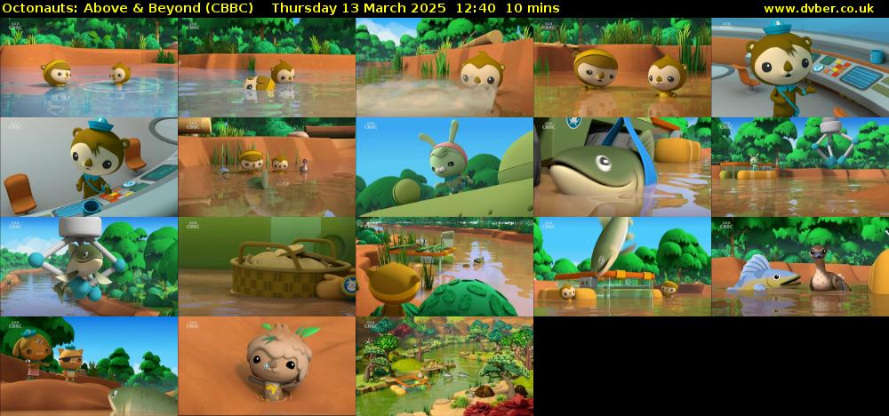 Octonauts: Above & Beyond (CBBC) Thursday 13 March 2025 12:40 - 12:50