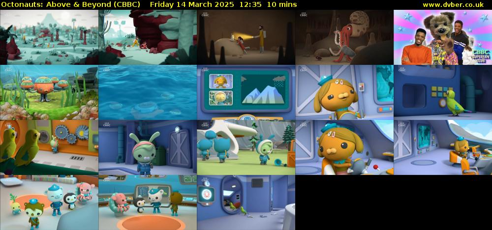 Octonauts: Above & Beyond (CBBC) Friday 14 March 2025 12:35 - 12:45