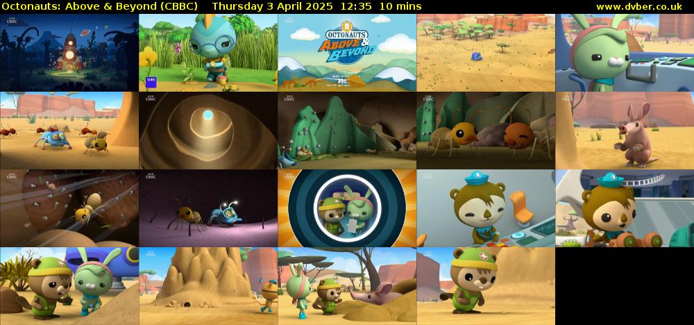 Octonauts: Above & Beyond (CBBC) Thursday 3 April 2025 12:35 - 12:45