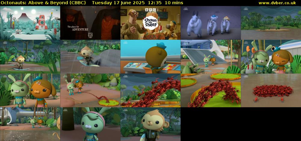 Octonauts: Above & Beyond (CBBC) Tuesday 17 June 2025 12:35 - 12:45