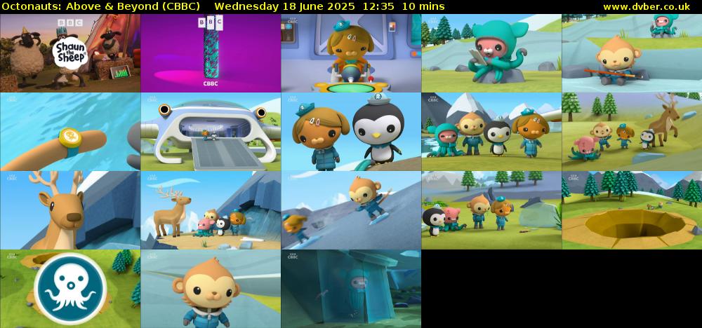 Octonauts: Above & Beyond (CBBC) Wednesday 18 June 2025 12:35 - 12:45