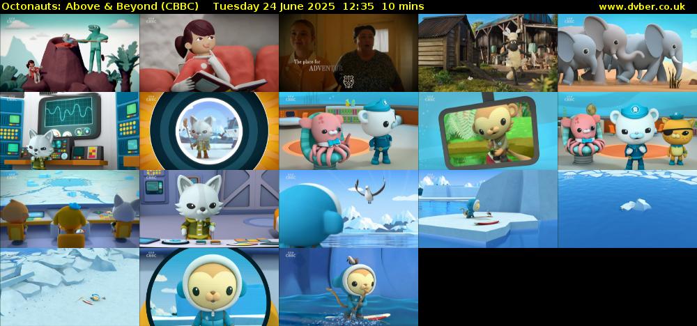 Octonauts: Above & Beyond (CBBC) Tuesday 24 June 2025 12:35 - 12:45