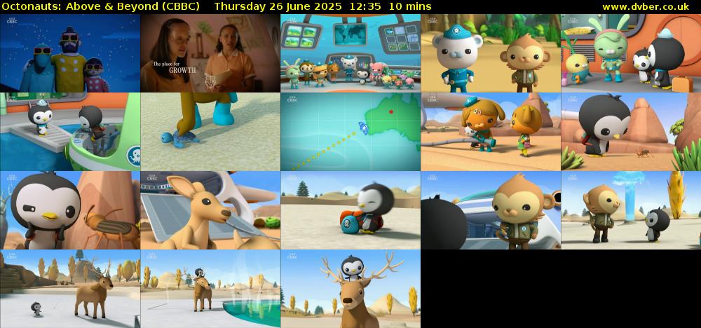 Octonauts: Above & Beyond (CBBC) Thursday 26 June 2025 12:35 - 12:45