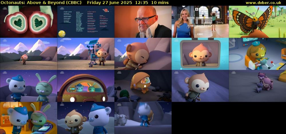 Octonauts: Above & Beyond (CBBC) Friday 27 June 2025 12:35 - 12:45