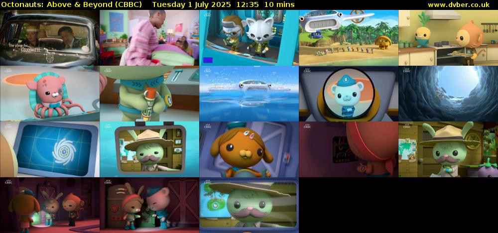 Octonauts: Above & Beyond (CBBC) Tuesday 1 July 2025 12:35 - 12:45