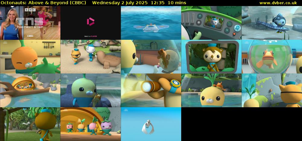 Octonauts: Above & Beyond (CBBC) Wednesday 2 July 2025 12:35 - 12:45