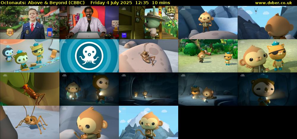 Octonauts: Above & Beyond (CBBC) Friday 4 July 2025 12:35 - 12:45
