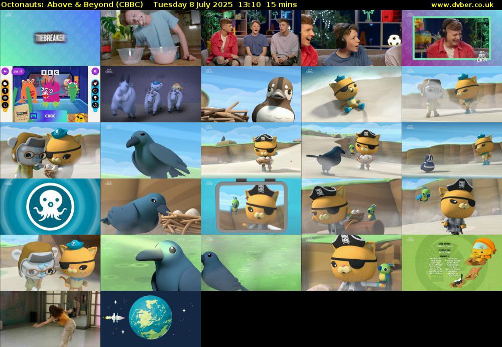 Octonauts: Above & Beyond (CBBC) Tuesday 8 July 2025 13:10 - 13:25