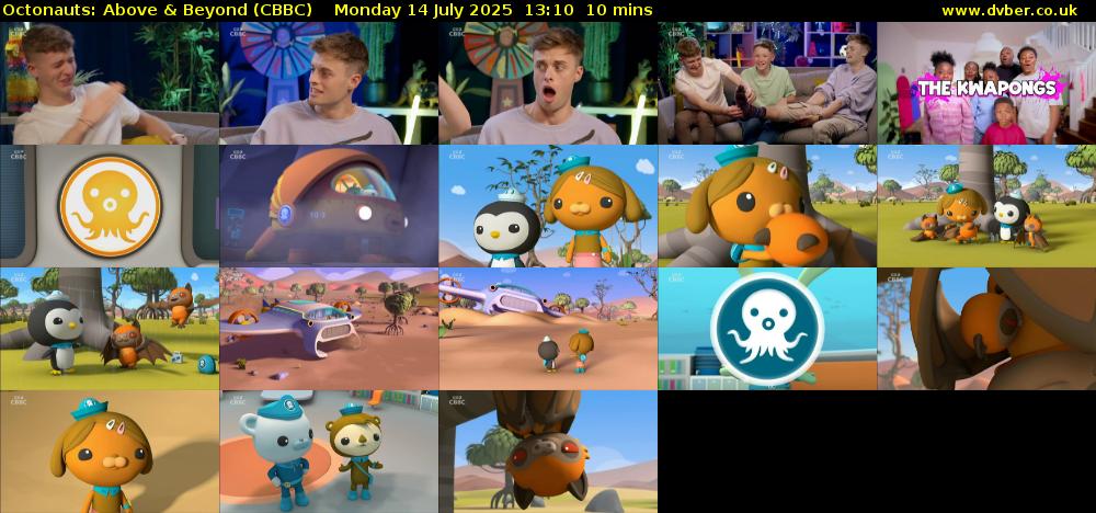 Octonauts: Above & Beyond (CBBC) Monday 14 July 2025 13:10 - 13:20