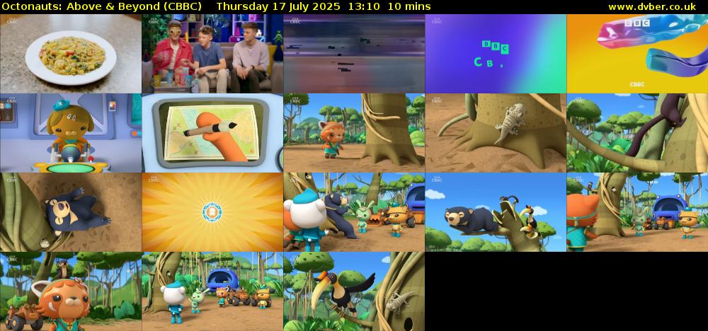 Octonauts: Above & Beyond (CBBC) Thursday 17 July 2025 13:10 - 13:20