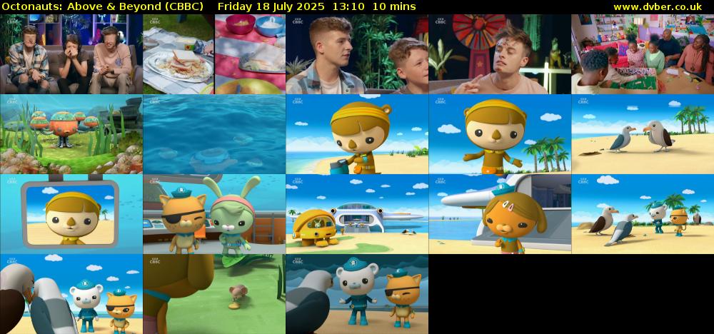 Octonauts: Above & Beyond (CBBC) Friday 18 July 2025 13:10 - 13:20