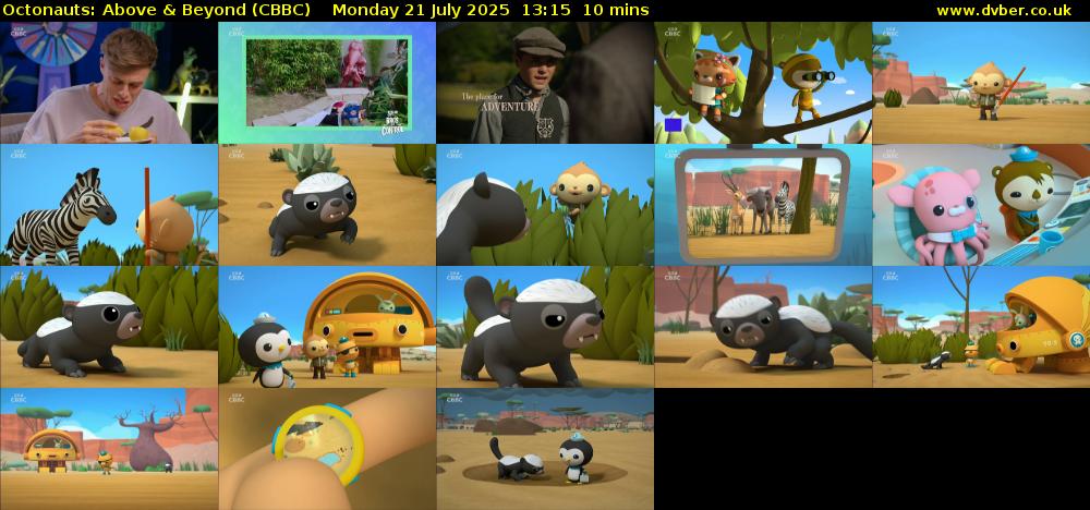Octonauts: Above & Beyond (CBBC) Monday 21 July 2025 13:15 - 13:25