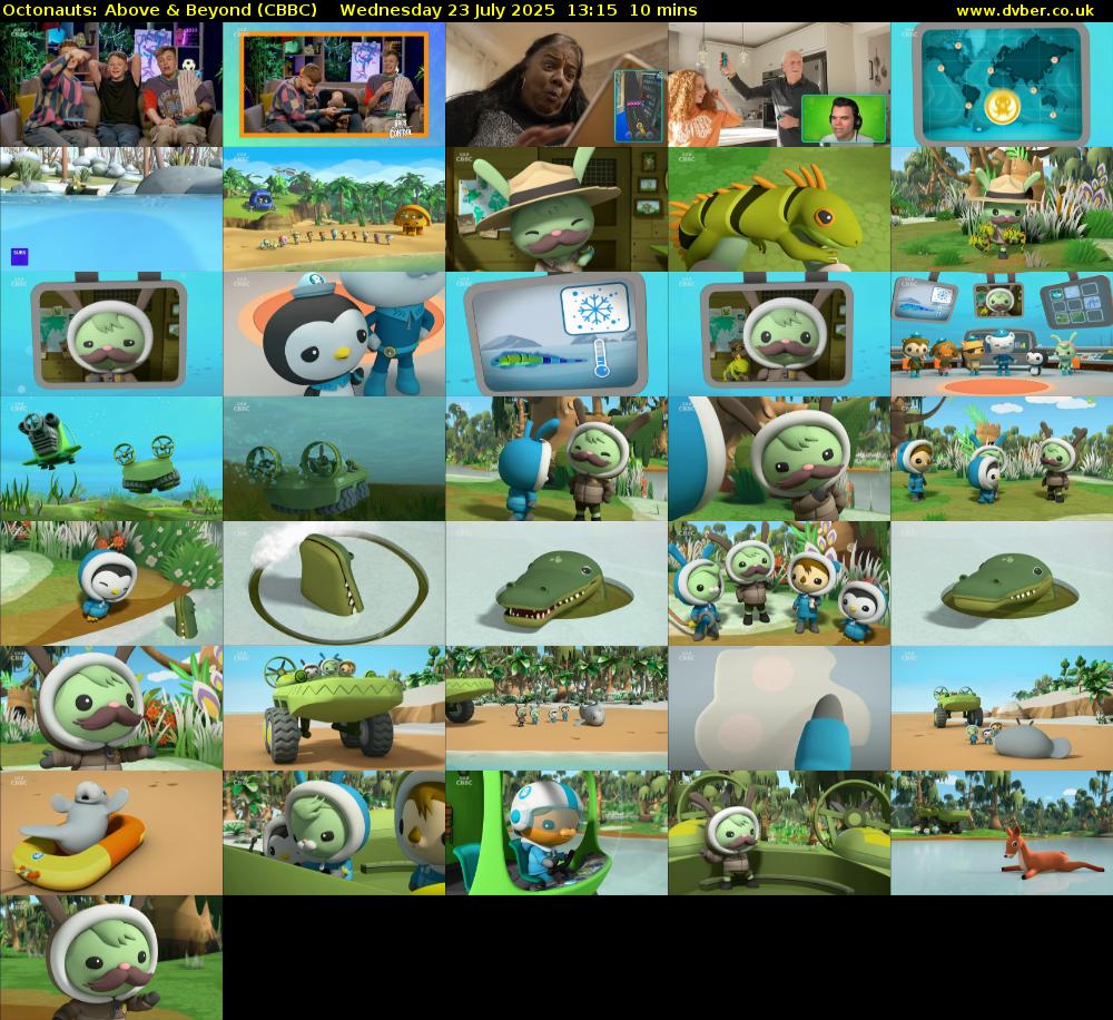 Octonauts: Above & Beyond (CBBC) Wednesday 23 July 2025 13:15 - 13:25