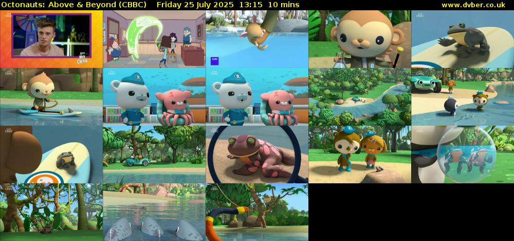 Octonauts: Above & Beyond (CBBC) Friday 25 July 2025 13:15 - 13:25