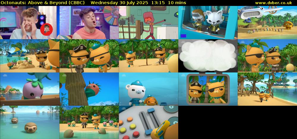 Octonauts: Above & Beyond (CBBC) Wednesday 30 July 2025 13:15 - 13:25