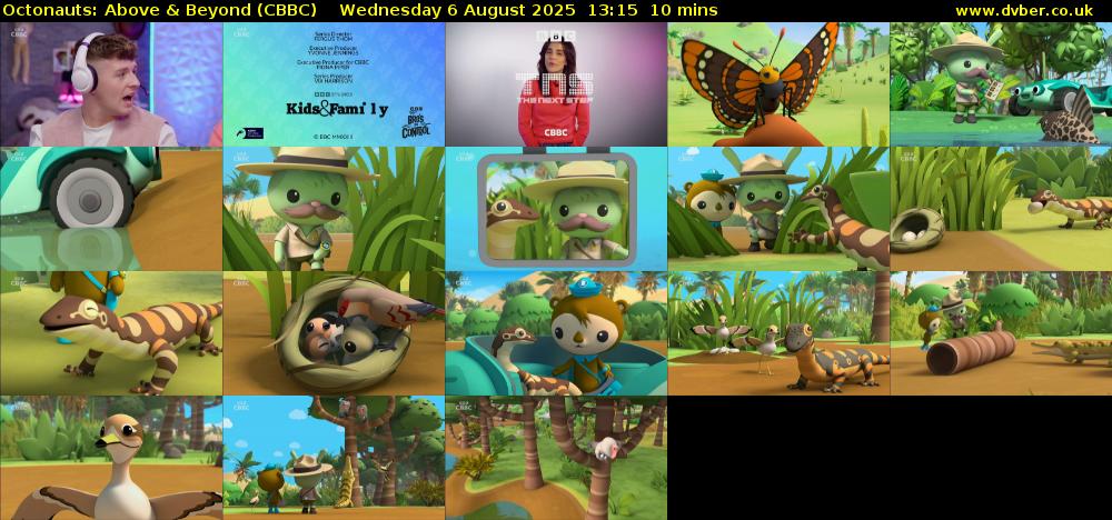 Octonauts: Above & Beyond (CBBC) Wednesday 6 August 2025 13:15 - 13:25
