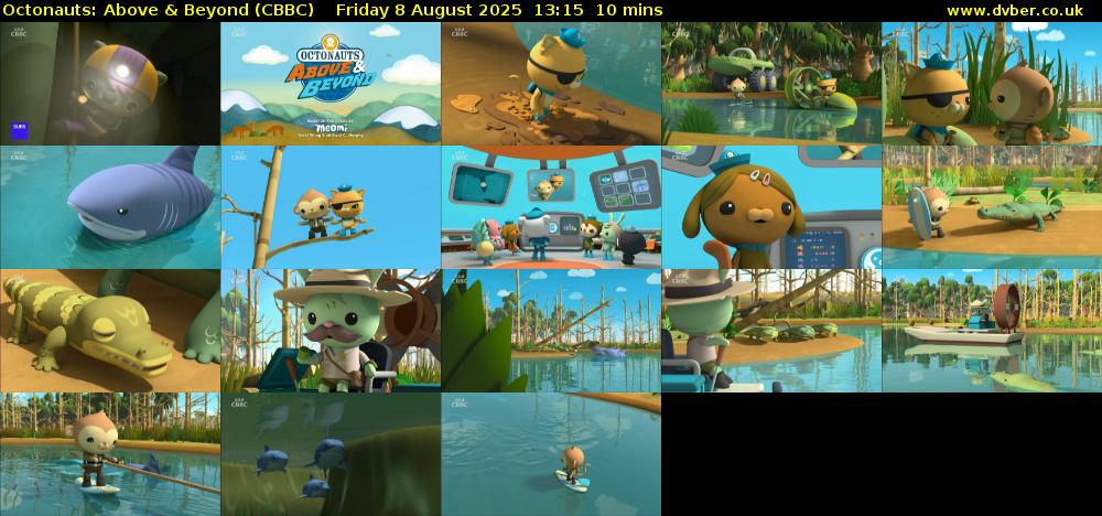 Octonauts: Above & Beyond (CBBC) Friday 8 August 2025 13:15 - 13:25