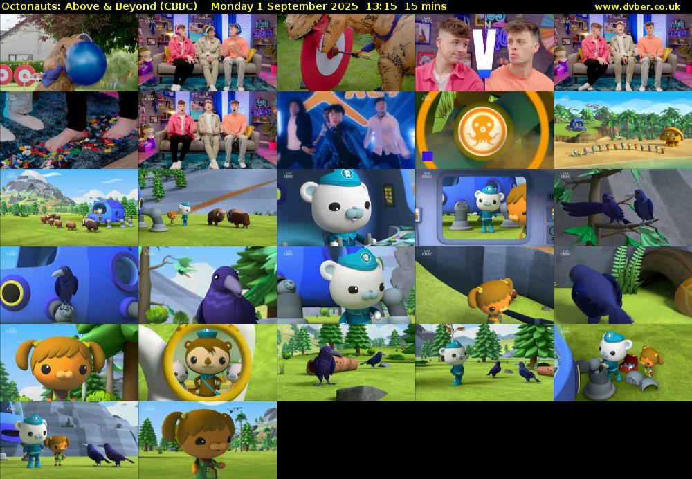 Octonauts: Above & Beyond (CBBC) Monday 1 September 2025 13:15 - 13:30