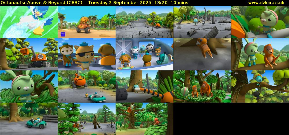 Octonauts: Above & Beyond (CBBC) Tuesday 2 September 2025 13:20 - 13:30