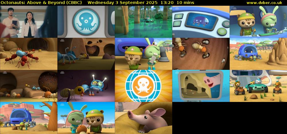 Octonauts: Above & Beyond (CBBC) Wednesday 3 September 2025 13:20 - 13:30