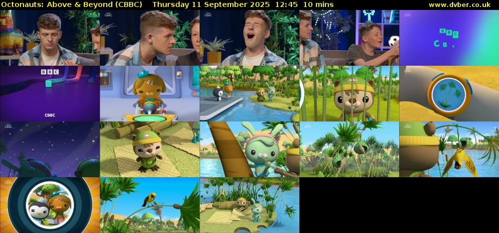 Octonauts: Above & Beyond (CBBC) Thursday 11 September 2025 12:45 - 12:55