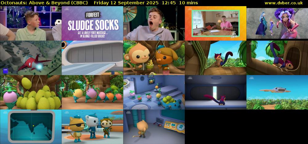 Octonauts: Above & Beyond (CBBC) Friday 12 September 2025 12:45 - 12:55