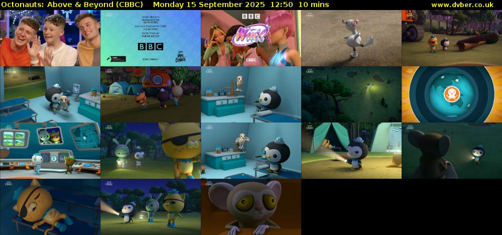 Octonauts: Above & Beyond (CBBC) Monday 15 September 2025 12:50 - 13:00