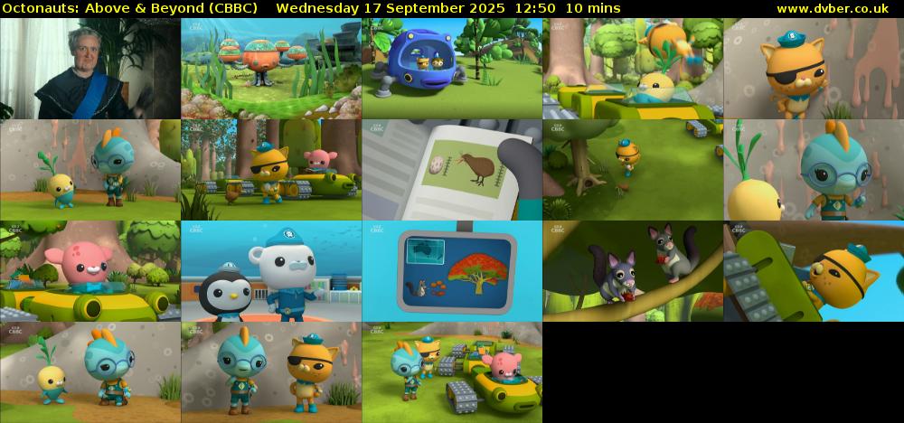 Octonauts: Above & Beyond (CBBC) Wednesday 17 September 2025 12:50 - 13:00