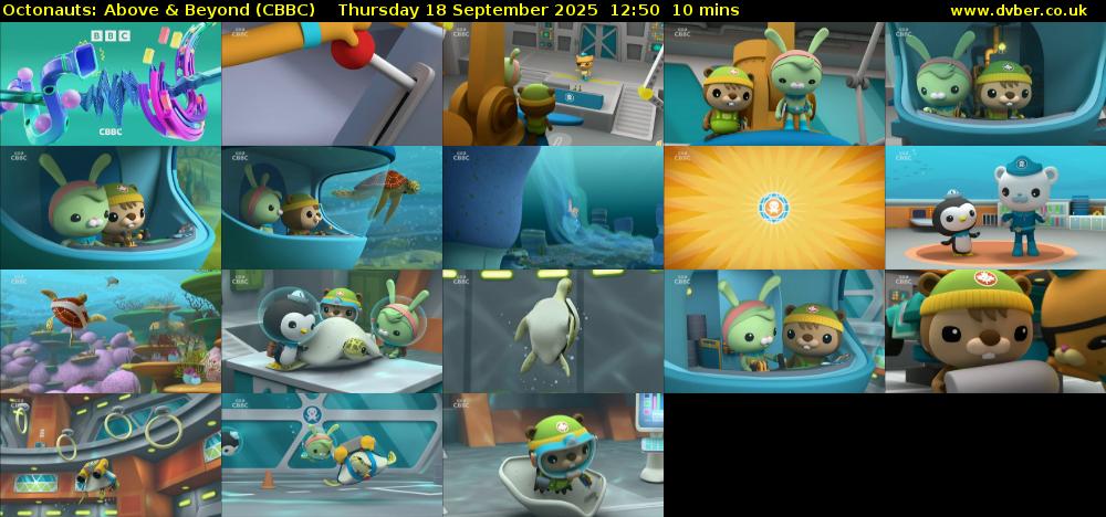Octonauts: Above & Beyond (CBBC) Thursday 18 September 2025 12:50 - 13:00